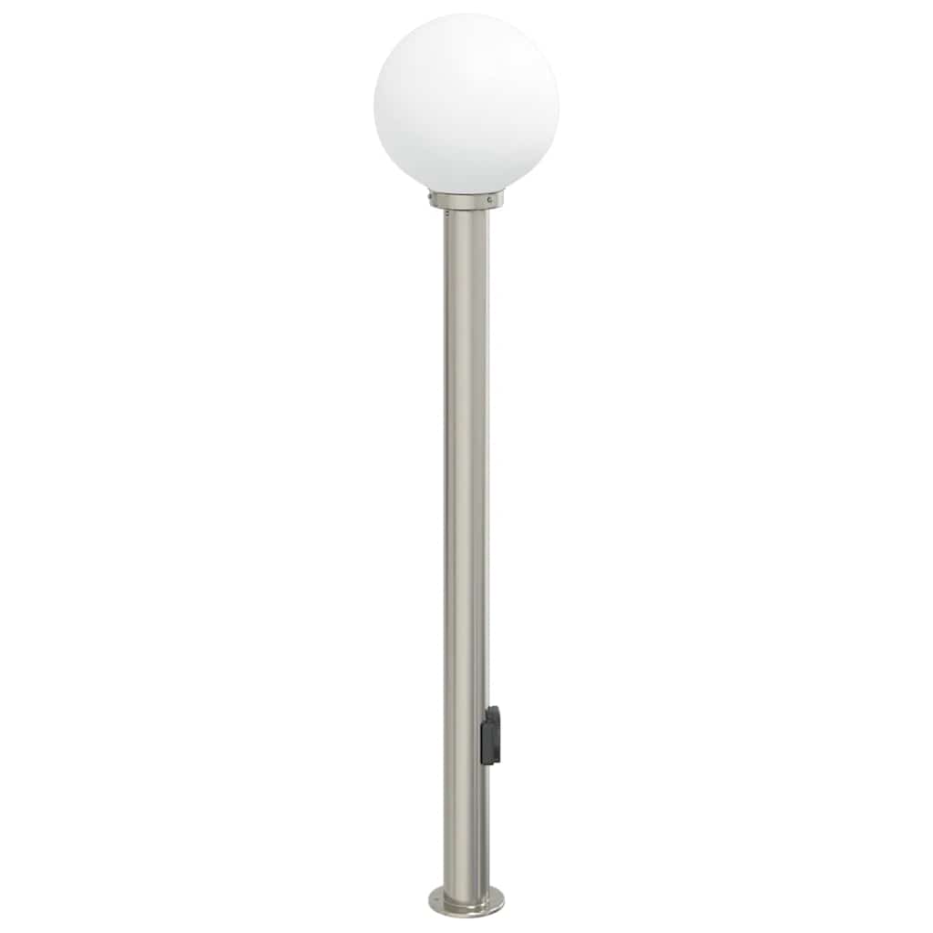 Bollard Light with Outlet 120 cm Stainless Steel IP44