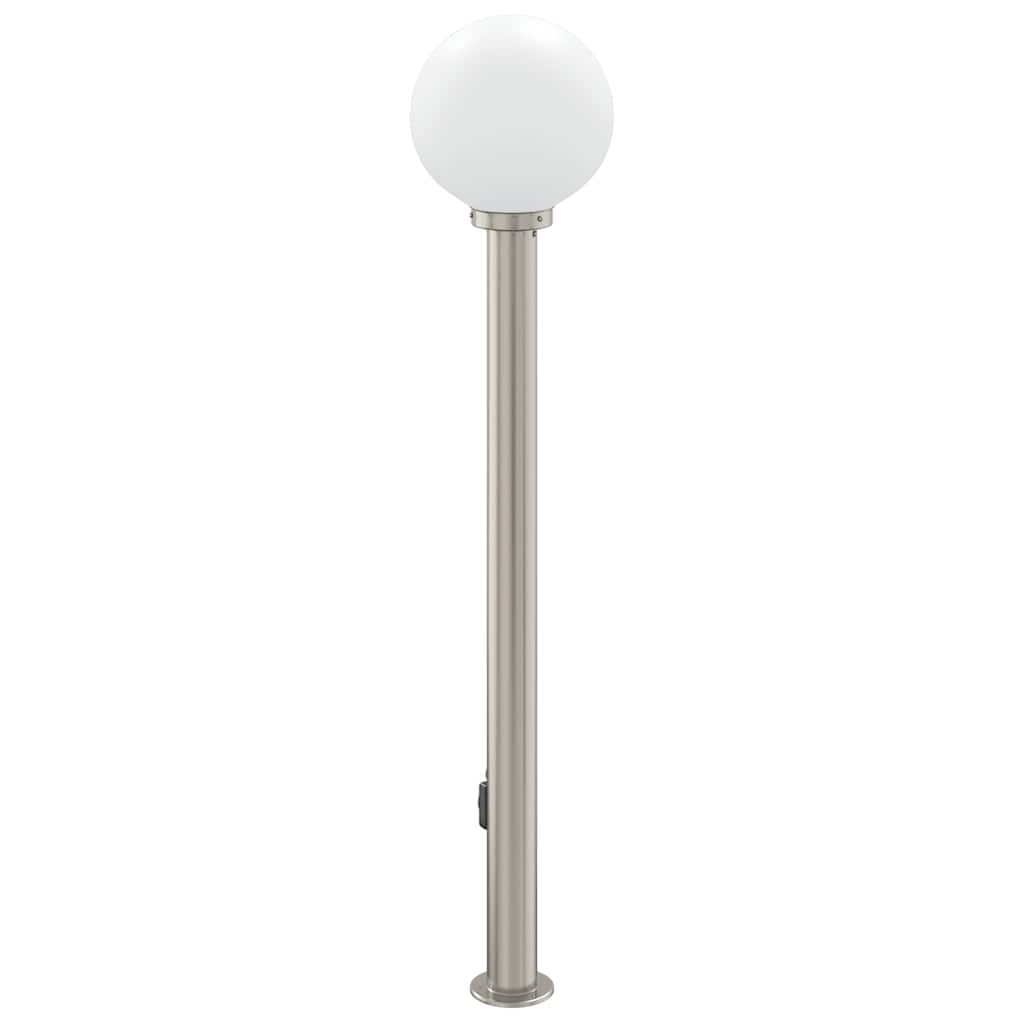 Bollard Light with Outlet 120 cm Stainless Steel IP44