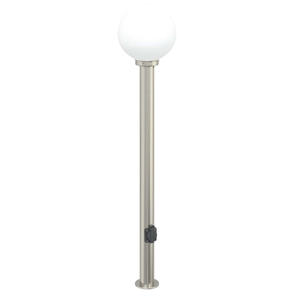 Bollard Lights with Outlet 3 pcs 120 cm Stainless Steel IP44