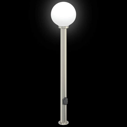 Bollard Lights with Outlet 3 pcs 120 cm Stainless Steel IP44