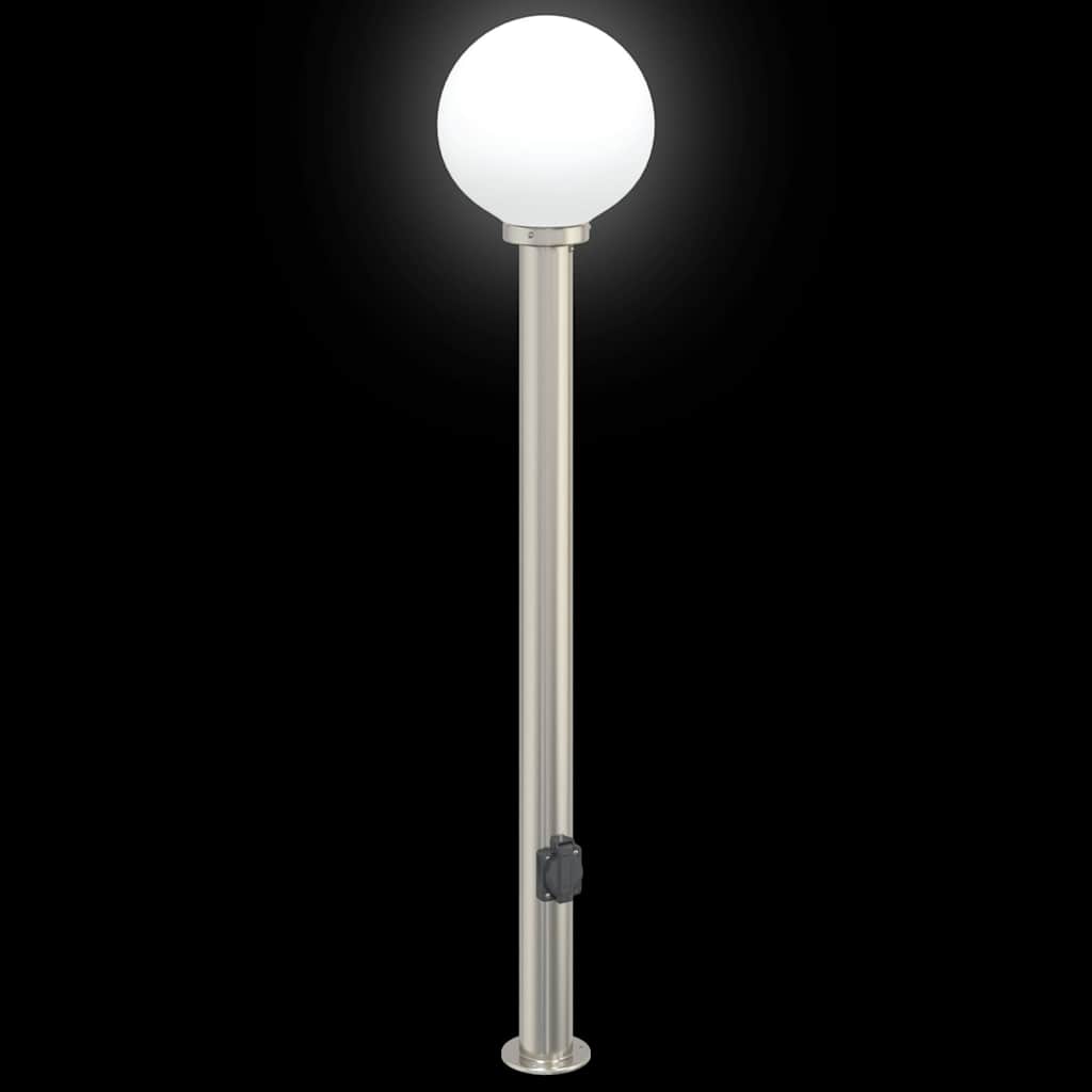 Bollard Lights with Outlet 3 pcs 120 cm Stainless Steel IP44