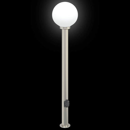 Bollard Lights with Outlet 3 pcs 120 cm Stainless Steel IP44