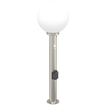 Bollard Lights with Sensor&Outlet 3 pcs 80 cm