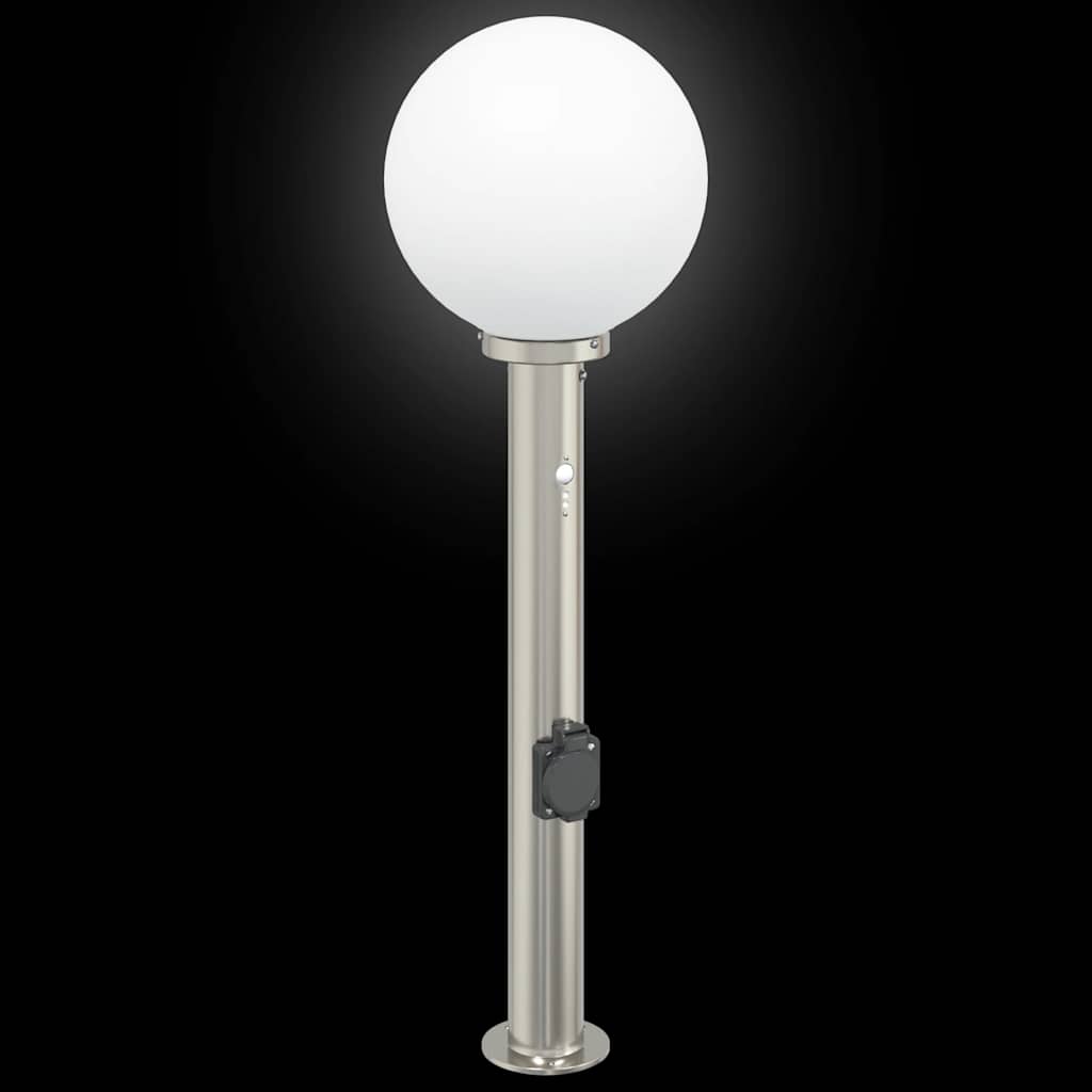 Bollard Lights with Sensor&Outlet 3 pcs 80 cm