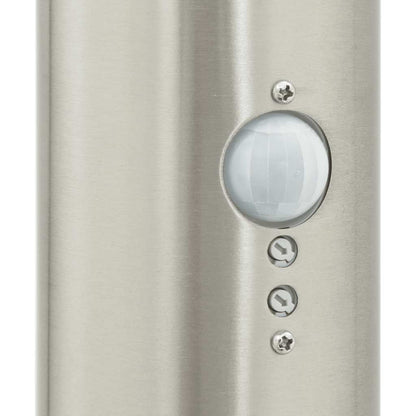 Bollard Lights with Sensor&Outlet 3 pcs 80 cm Stainless Steel IP44