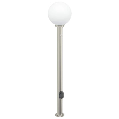 Bollard Light with Sensor&Outlet 120 cm Stainless Steel IP44