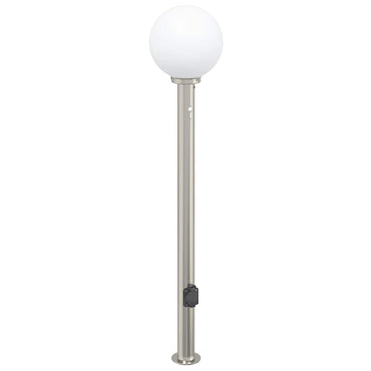 Bollard Lights with Sensor&Outlet 3 pcs 120 cm Stainless Steel IP44