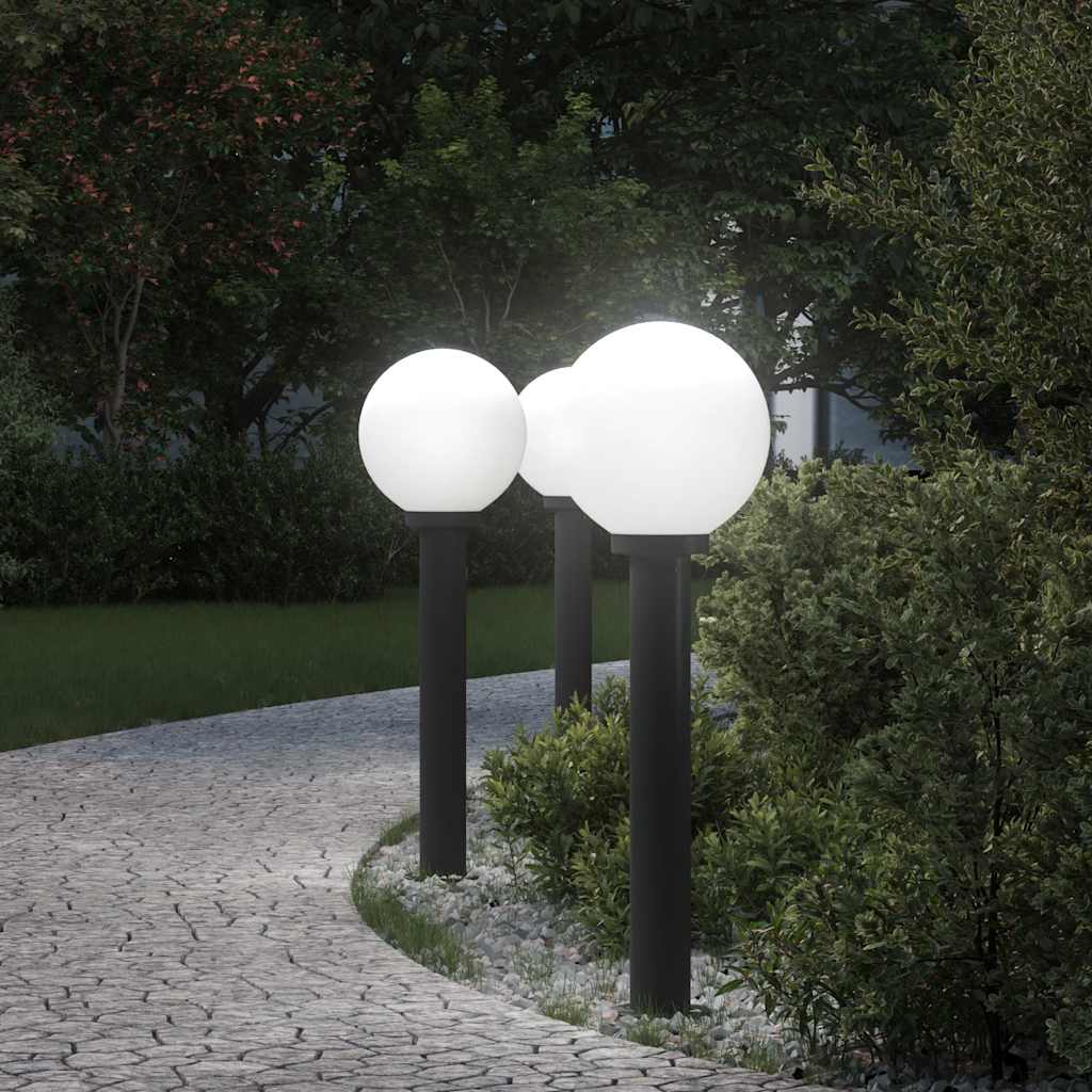Bollard Lights 3 pcs 80 cm Black IP44