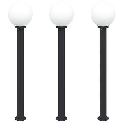 Bollard Lights 3 pcs 120 cm Black IP44