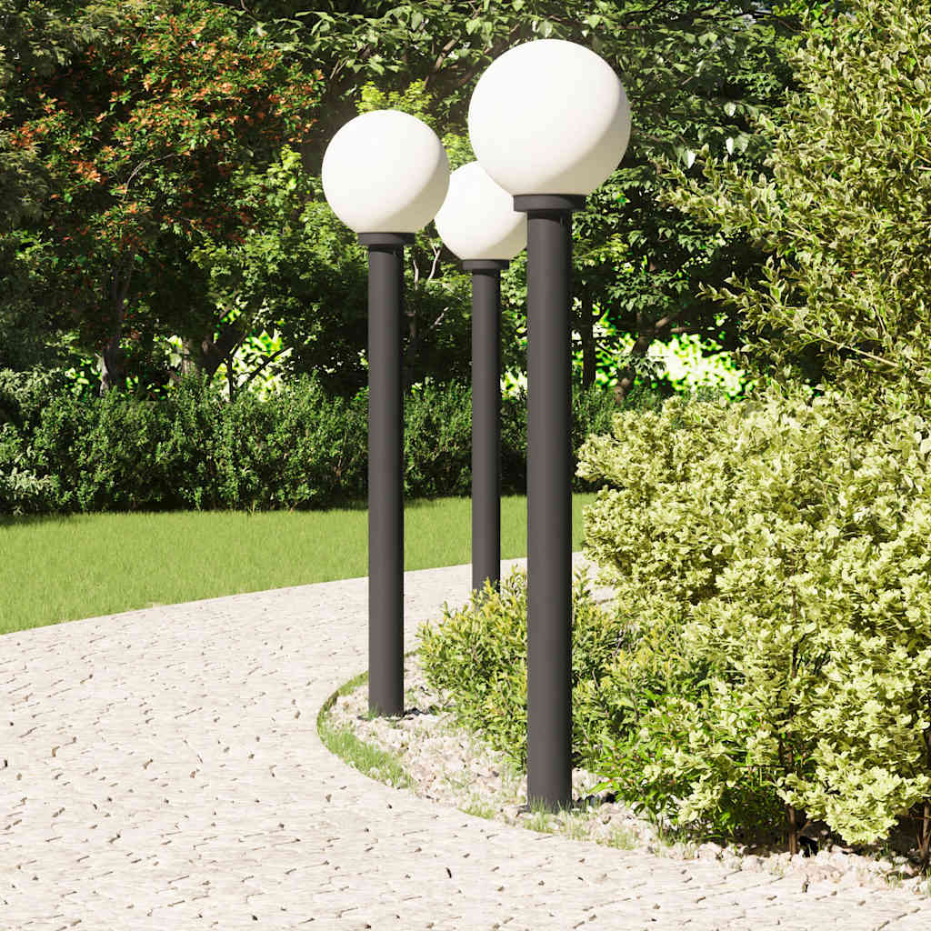 Bollard Lights 3 pcs 120 cm Black IP44