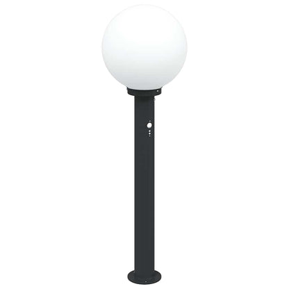 Bollard Lights with Sensor 3 pcs 80 cm Black IP44