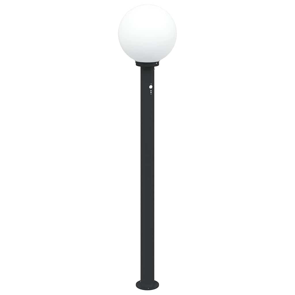 Bollard Lights with Sensor 3 pcs 120 cm Black IP44