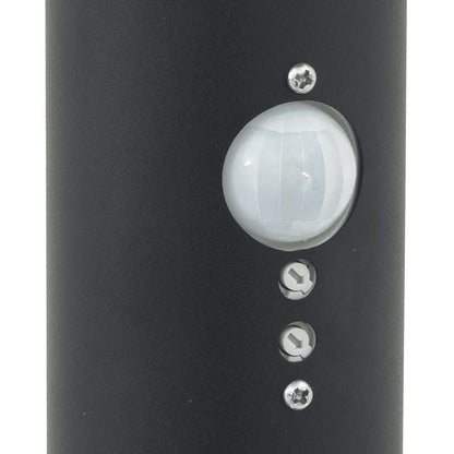 Bollard Lights with Sensor 3 pcs 120 cm Black IP44
