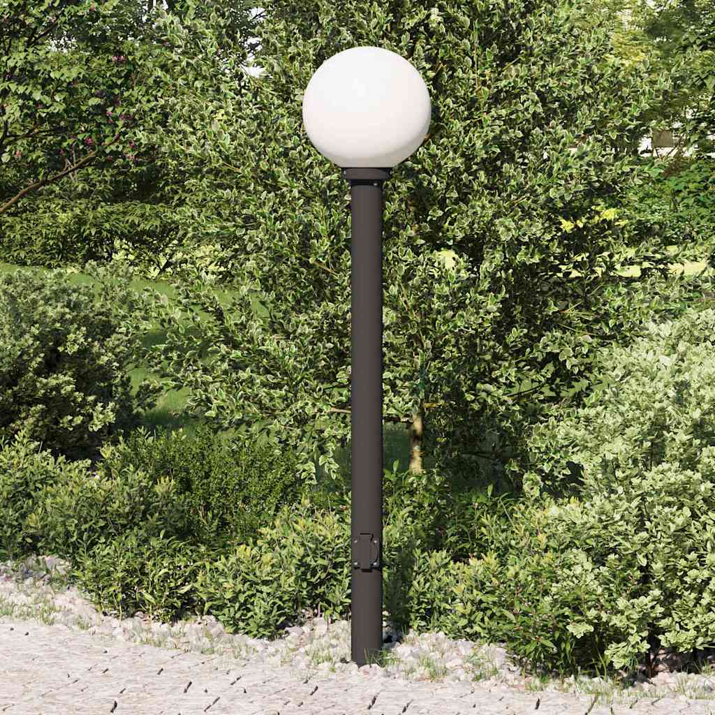 Bollard Light with Outlet 120 cm Black IP44