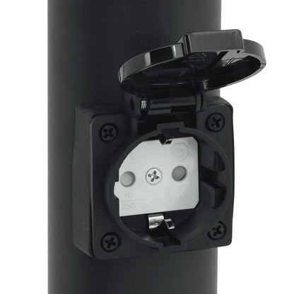 Bollard Light with Outlet 120 cm Black IP44