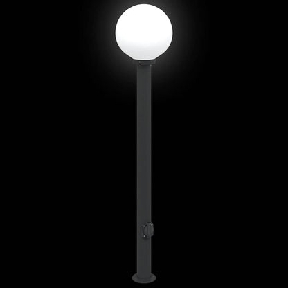 Bollard Lights with Outlet 3 pcs 120 cm Black IP44