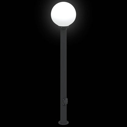 Bollard Lights with Outlet 3 pcs 120 cm Black IP44