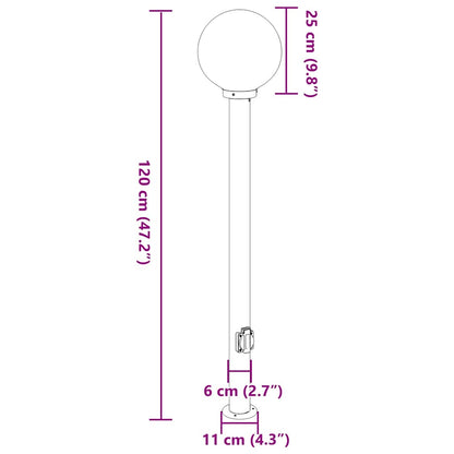 Bollard Lights with Outlet 3 pcs 120 cm Black IP44