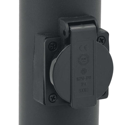 Bollard Lights with Sensor&Outlet 3 pcs 80 cm Black IP44