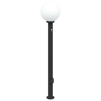 Bollard Lights with Sensor&Outlet 3 pcs 120 cm Black IP44