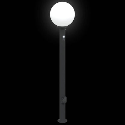 Bollard Lights with Sensor&Outlet 3 pcs 120 cm Black IP44
