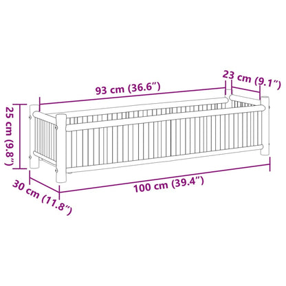Planter 100x30x25 cm Bamboo