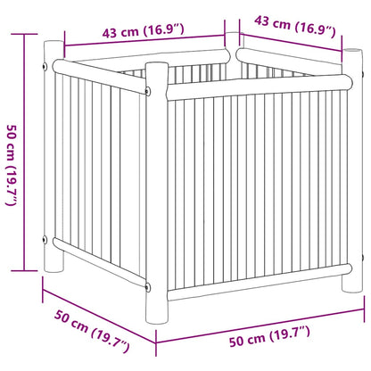 Planter 50x50x50 cm Bamboo