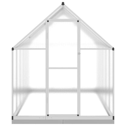 Greenhouse with Base Frame Silver 334x169x202 cm Aluminium