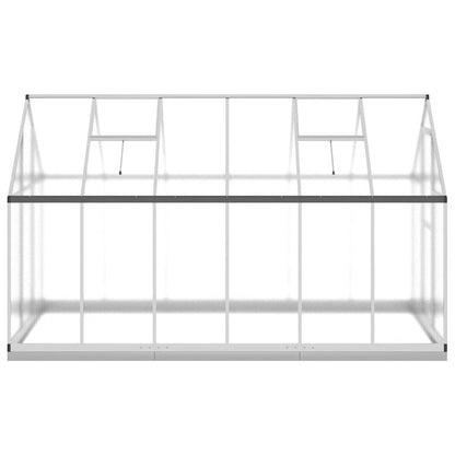 Greenhouse with Base Frame Silver 334x169x202 cm Aluminium