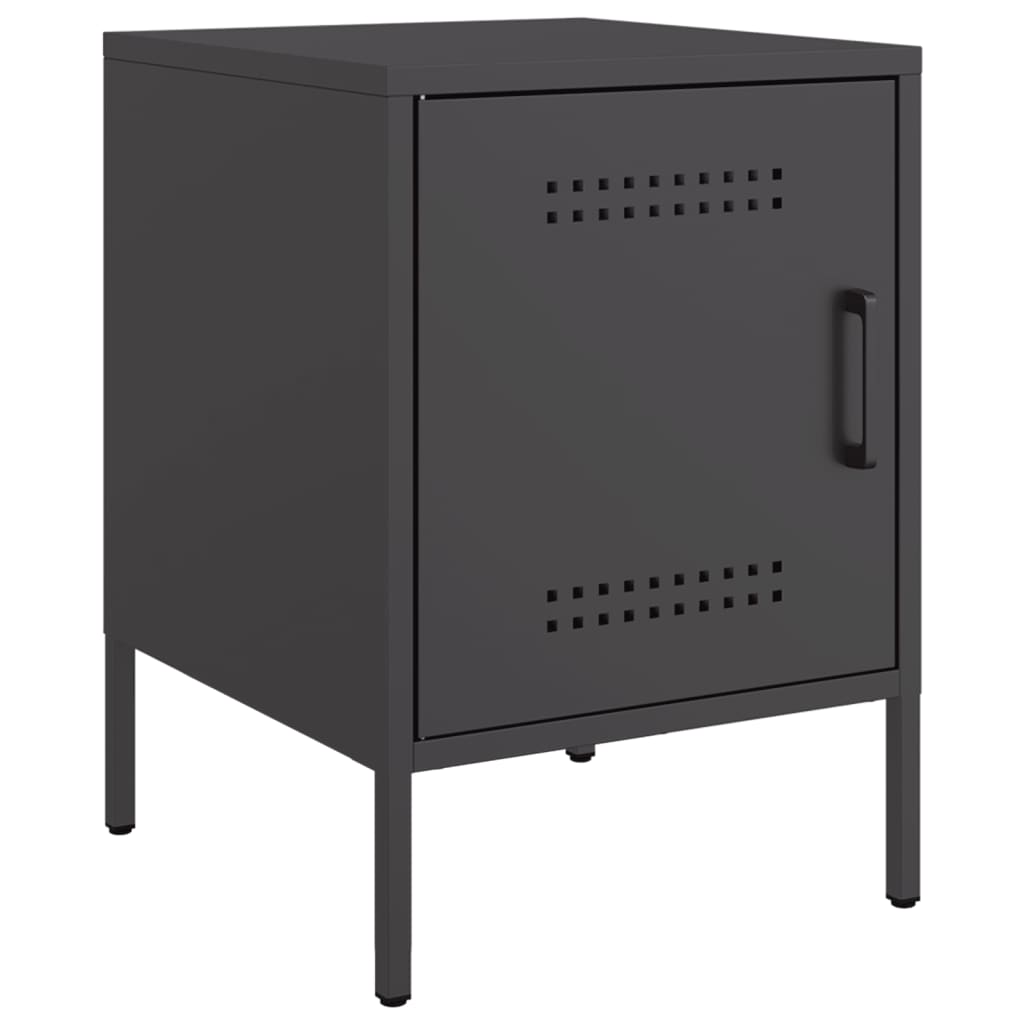 Bedside Cabinet | Black | Steel | Small | Bedside Cabinet | Rectangular