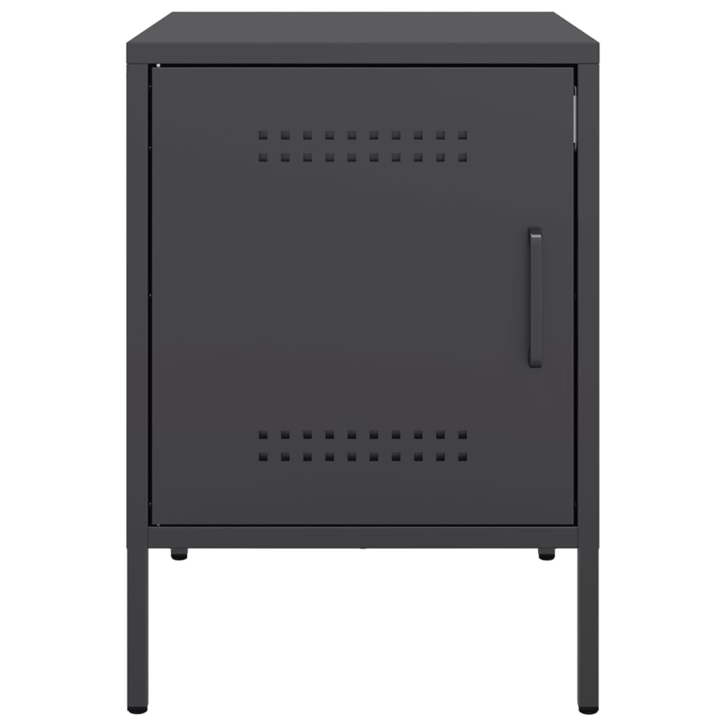 Bedside Cabinet | Black | Steel | Small | Bedside Cabinet | Rectangular
