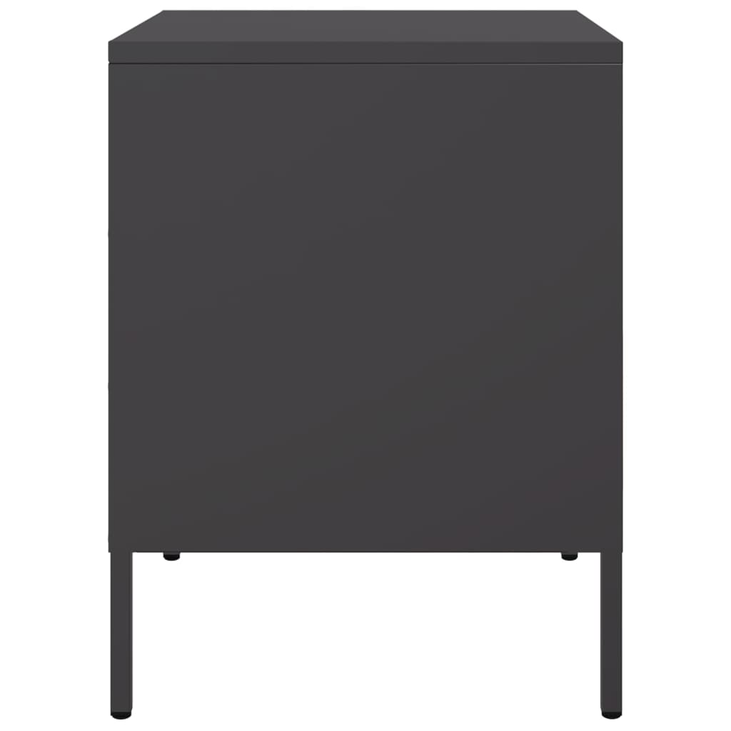 Bedside Cabinet | Black | Steel | Small | Bedside Cabinet | Rectangular