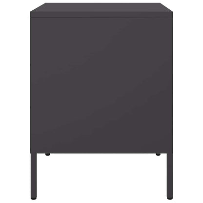 Bedside Cabinet Black 36x39x50.5 cm Steel