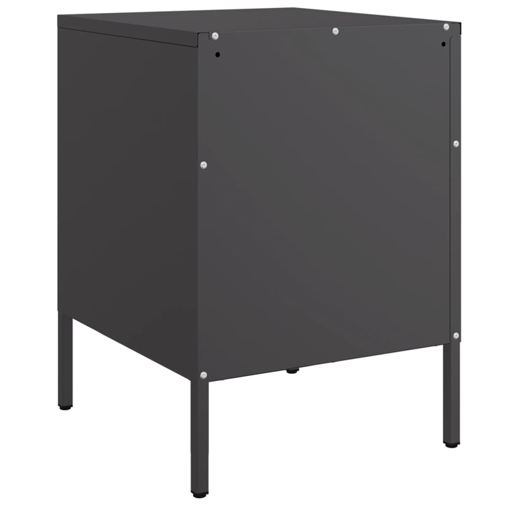 Bedside Cabinet | Black | Steel | Small | Bedside Cabinet | Rectangular