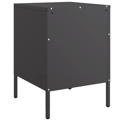 Bedside Cabinet | Black | Steel | Small | Bedside Cabinet | Rectangular