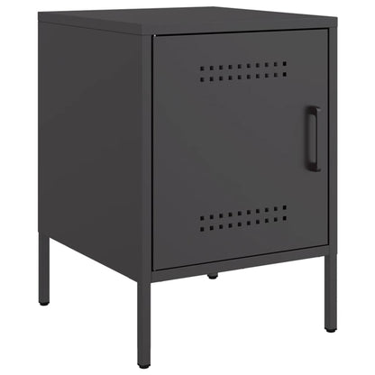 Bedside Cabinets 2 pcs Black 36x39x50,5 cm Steel
