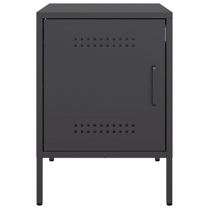 Bedside Cabinets 2 pcs Black 36x39x50,5 cm Steel