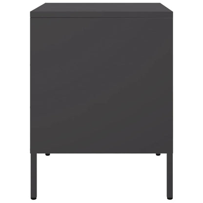Bedside Cabinets 2 pcs Black 36x39x50,5 cm Steel