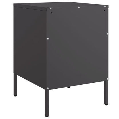 Bedside Cabinets 2 pcs Black 36x39x50,5 cm Steel