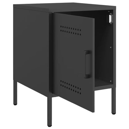 Bedside Cabinets 2 pcs Black 36x39x50,5 cm Steel