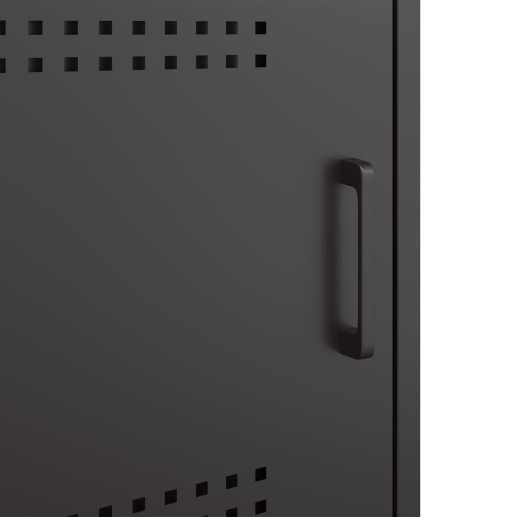 Bedside Cabinets 2 pcs Black 36x39x50,5 cm Steel