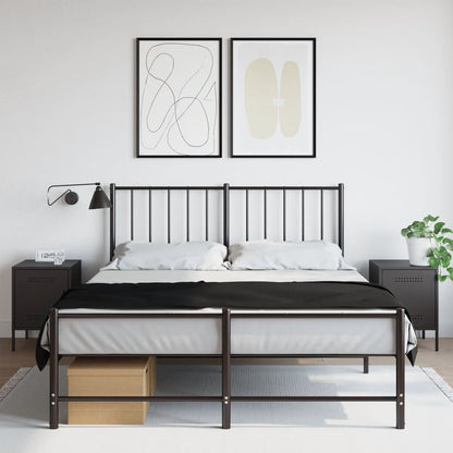 Bedside Cabinets 2 pcs Black 36x39x50,5 cm Steel