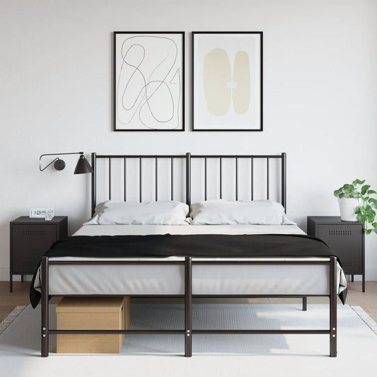 Bedside Cabinets 2 pcs Black 36x39x50,5 cm Steel