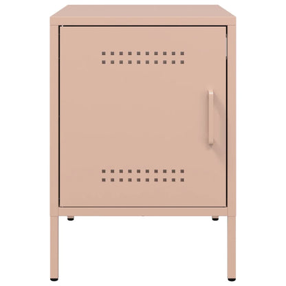 Bedside Cabinets 2 pcs Pink 36x39x50,5 cm Steel