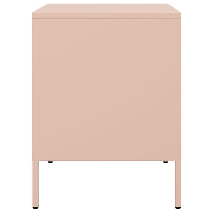 Bedside Cabinets 2 pcs Pink 36x39x50,5 cm Steel