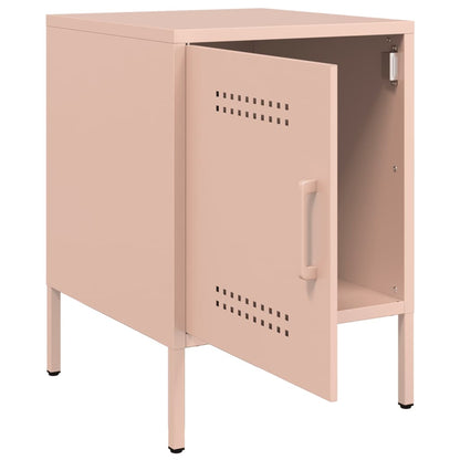 Bedside Cabinets 2 pcs Pink 36x39x50,5 cm Steel