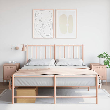 Bedside Cabinets 2 pcs Pink 36x39x50,5 cm Steel