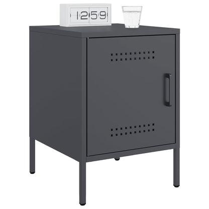 Bedside Cabinets 2 pcs Anthracite 36x39x50,5 cm Steel