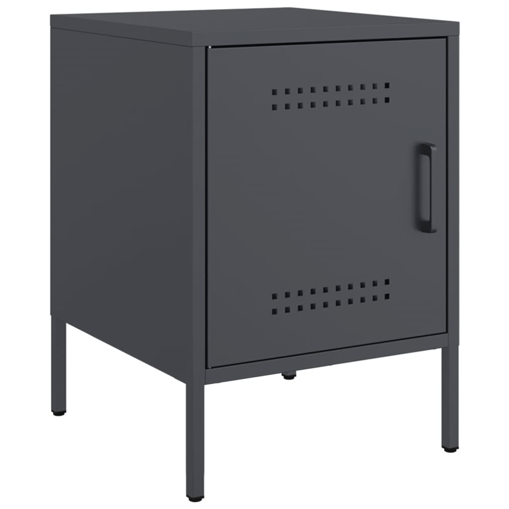 Bedside Cabinets 2 pcs Anthracite 36x39x50,5 cm Steel