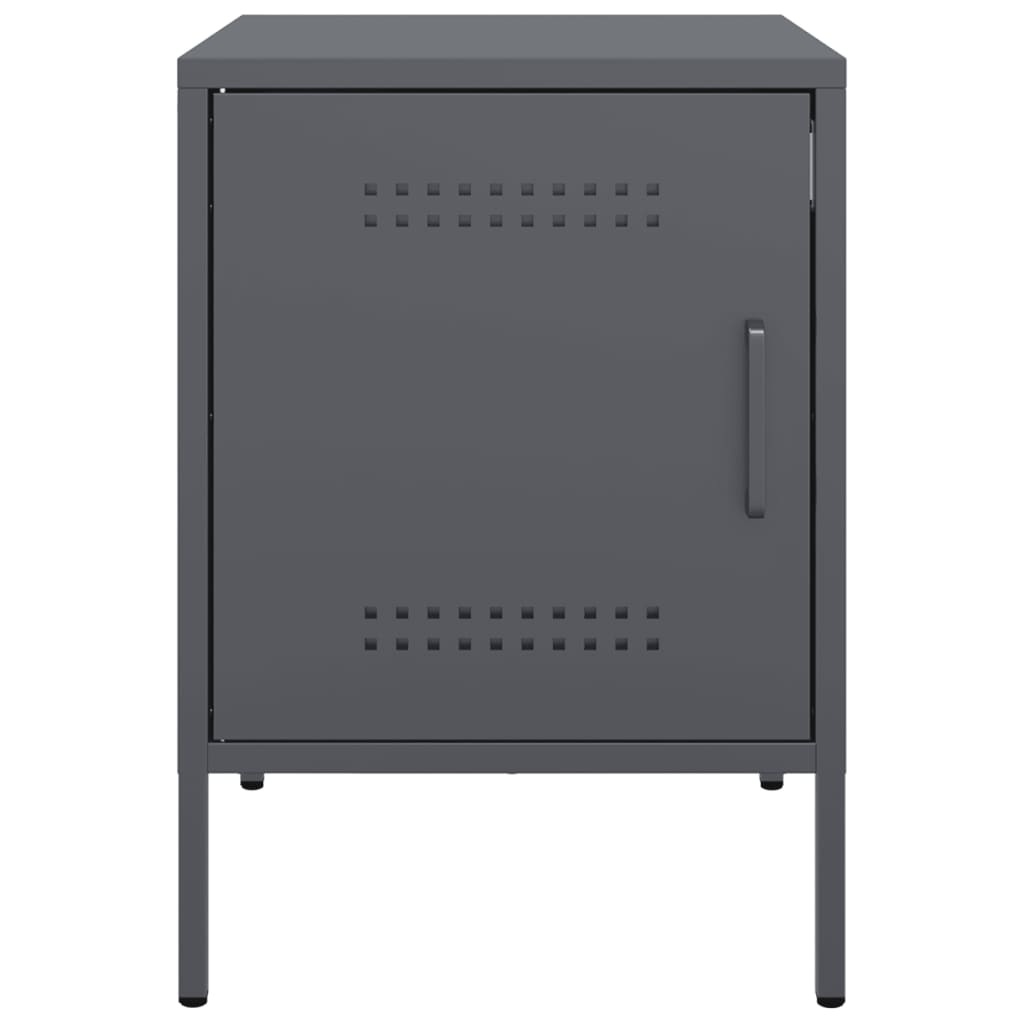 Bedside Cabinets 2 pcs Anthracite 36x39x50,5 cm Steel